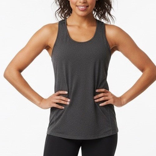 Neleus Tank Top Womens XL Heather Gray Sleeveless Scoop Neck Workout Racerback