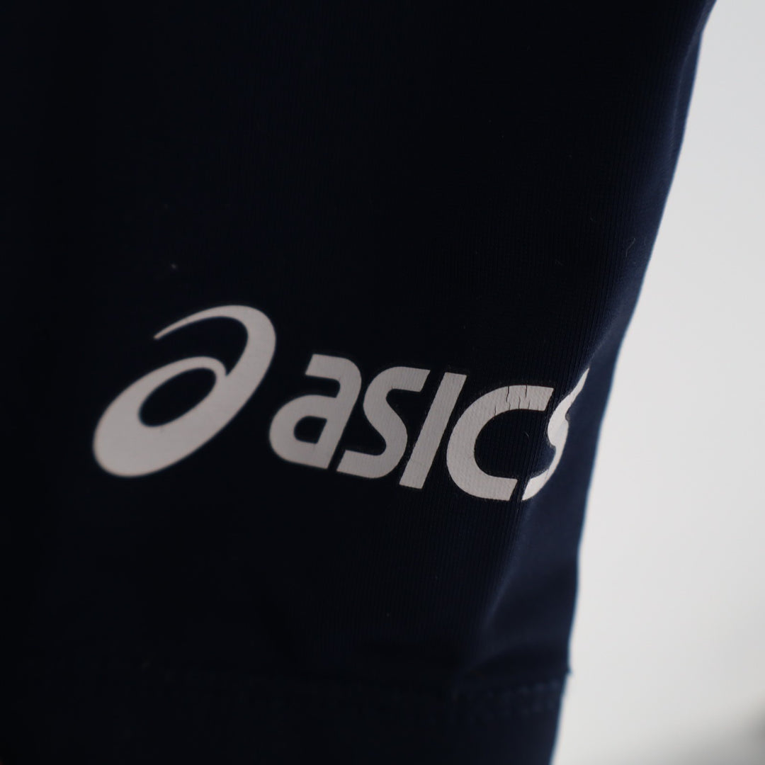 Asics Leggings Womens Medium Navy Stretch Elastic Waist Performance Skinny Leg
