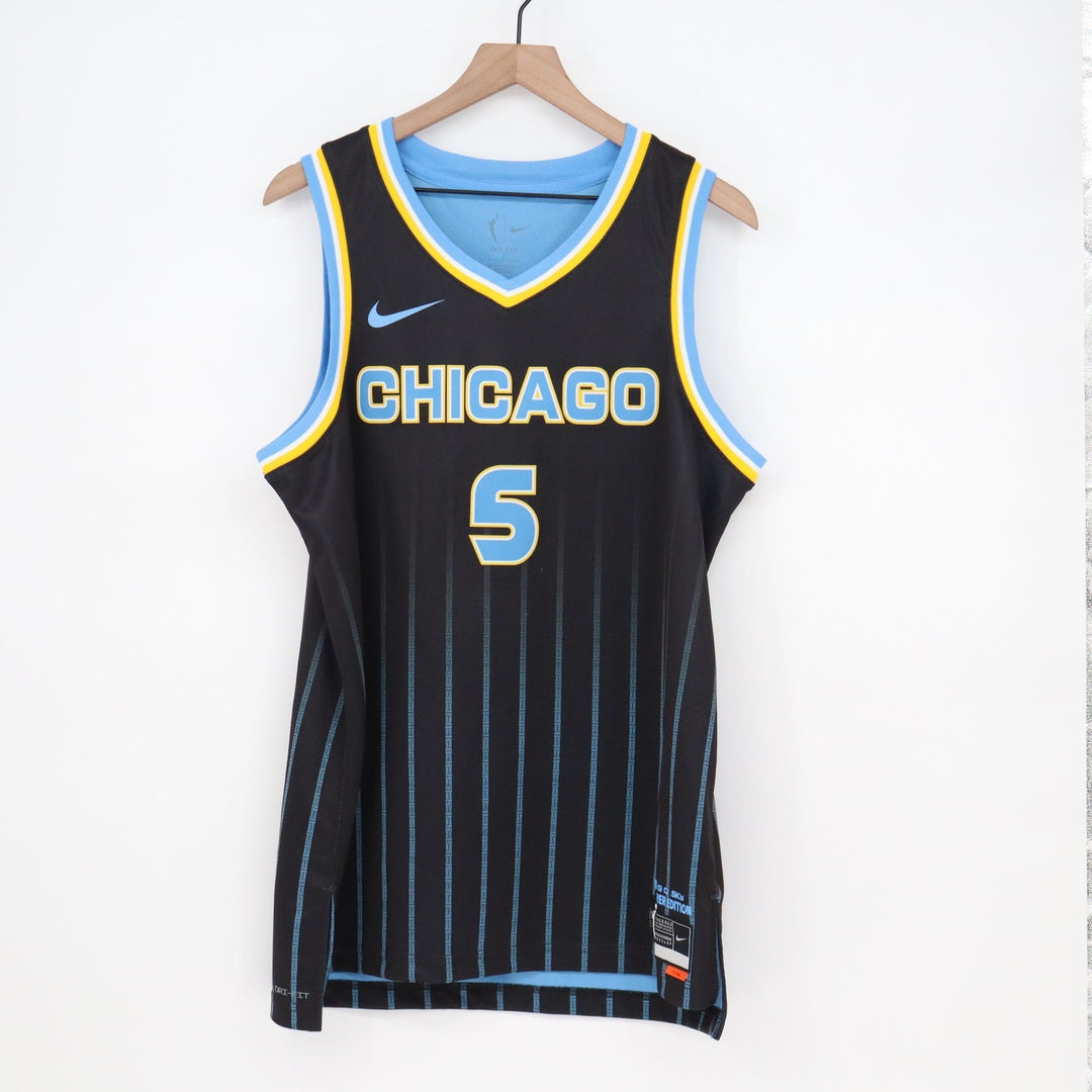 Nike Chicago Sky Angel Reese 5 Explorer Edition Jersey Black Womens L DC9567-016