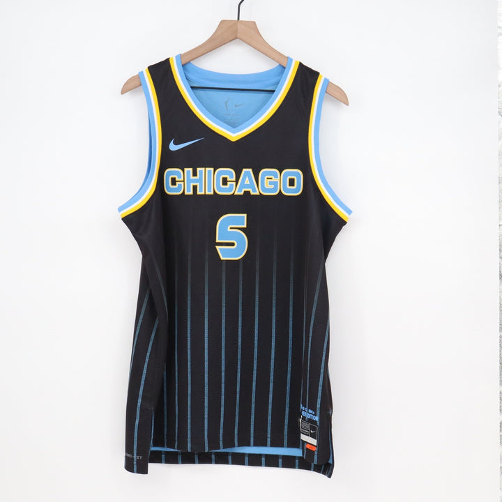 Nike Chicago Sky Angel Reese 5 Explorer Edition Jersey Black Womens L DC9567-016