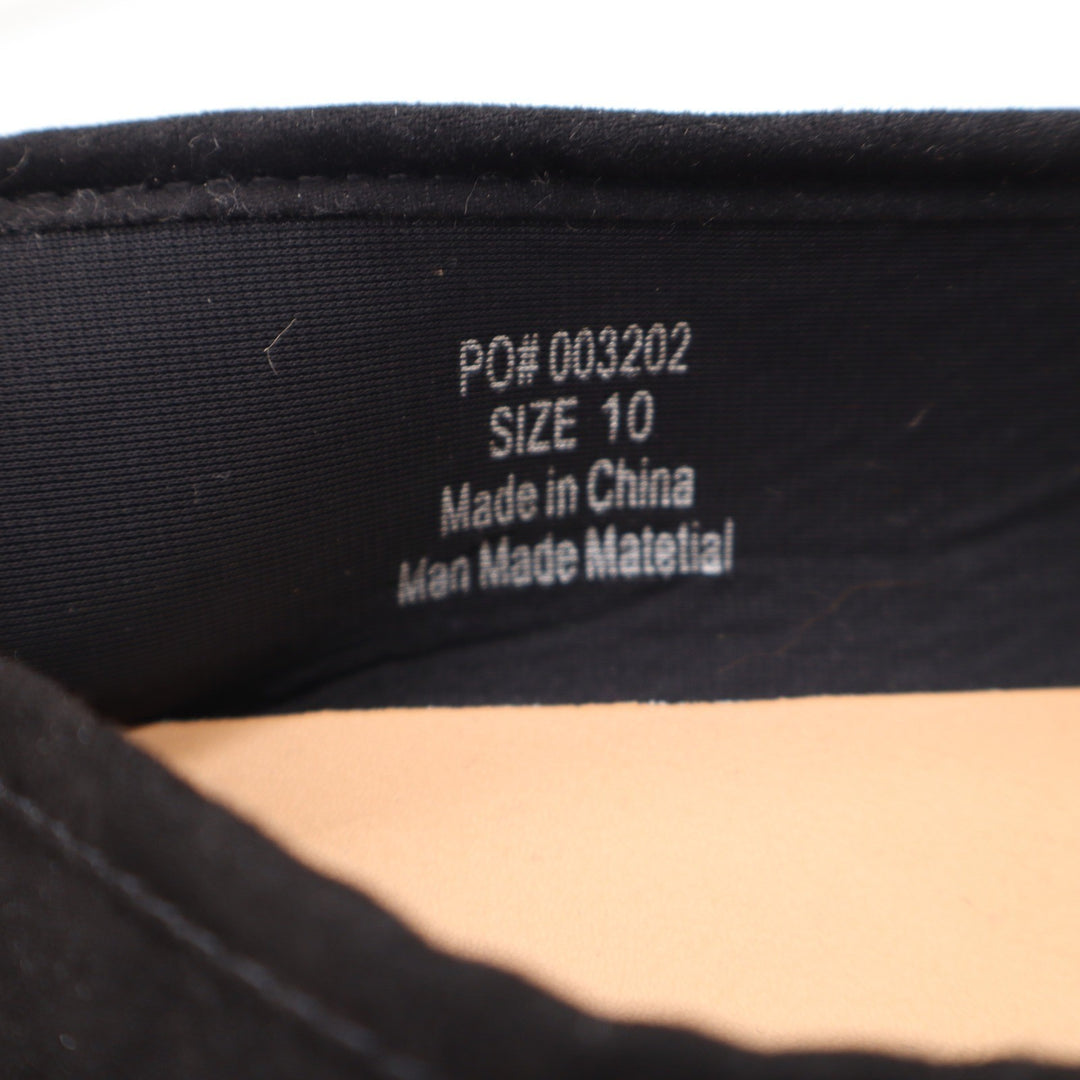 C Label Womens Black Faux Suede Loafers Flats Size 10 Slip On Shoes