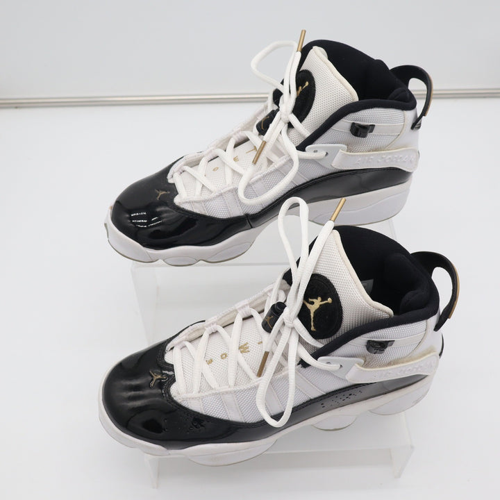 Jordan 6 Rings GS White Black Metallic Gold CW6994-100 Mens 7Y Basketball Shoes
