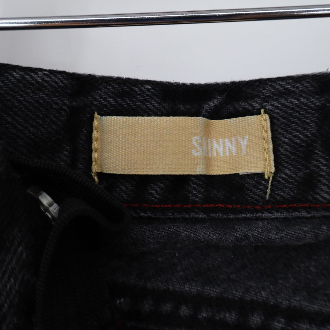 Arizona Jean Co Boys Black Skinny Jeans Size 8 Regular Faded Denim 100% Cotton