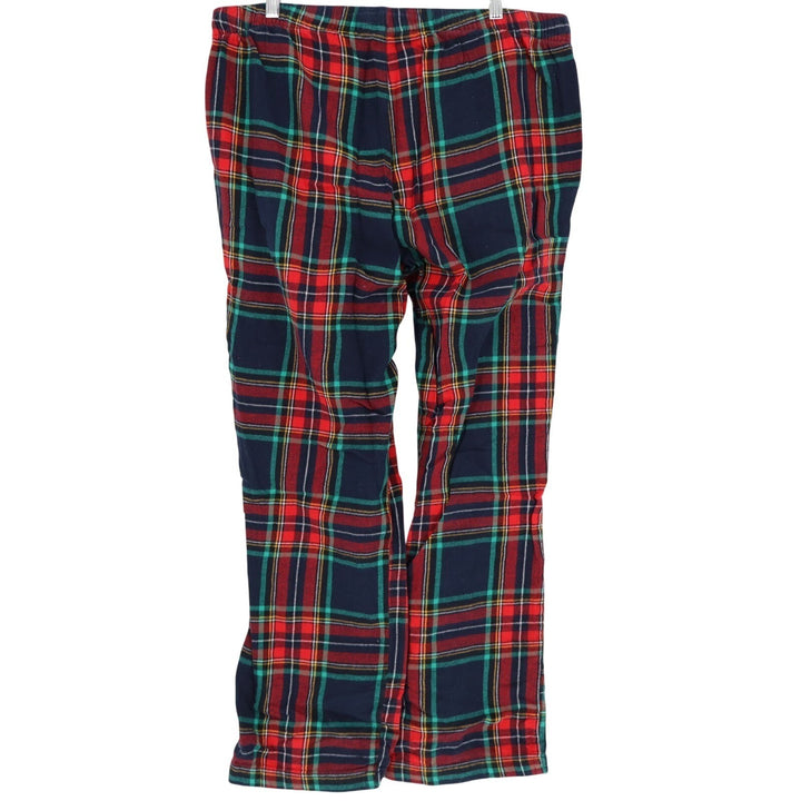 Old Navy Flannel Pajama Pants Womens Large Multi Plaid Cotton Drawstring Waist