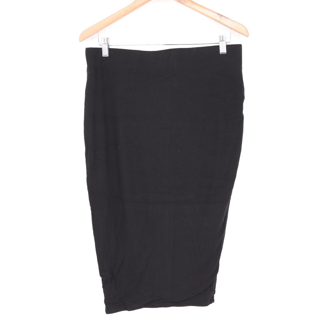 Naked Wardrobe Black Midi Pencil Skirt Plus Size 1X High Waisted