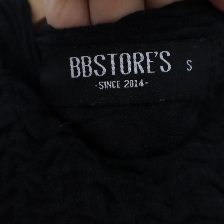 BBSTORE'S Black Popcorn Textured Mini Dress Short Sleeve Bodycon Size S