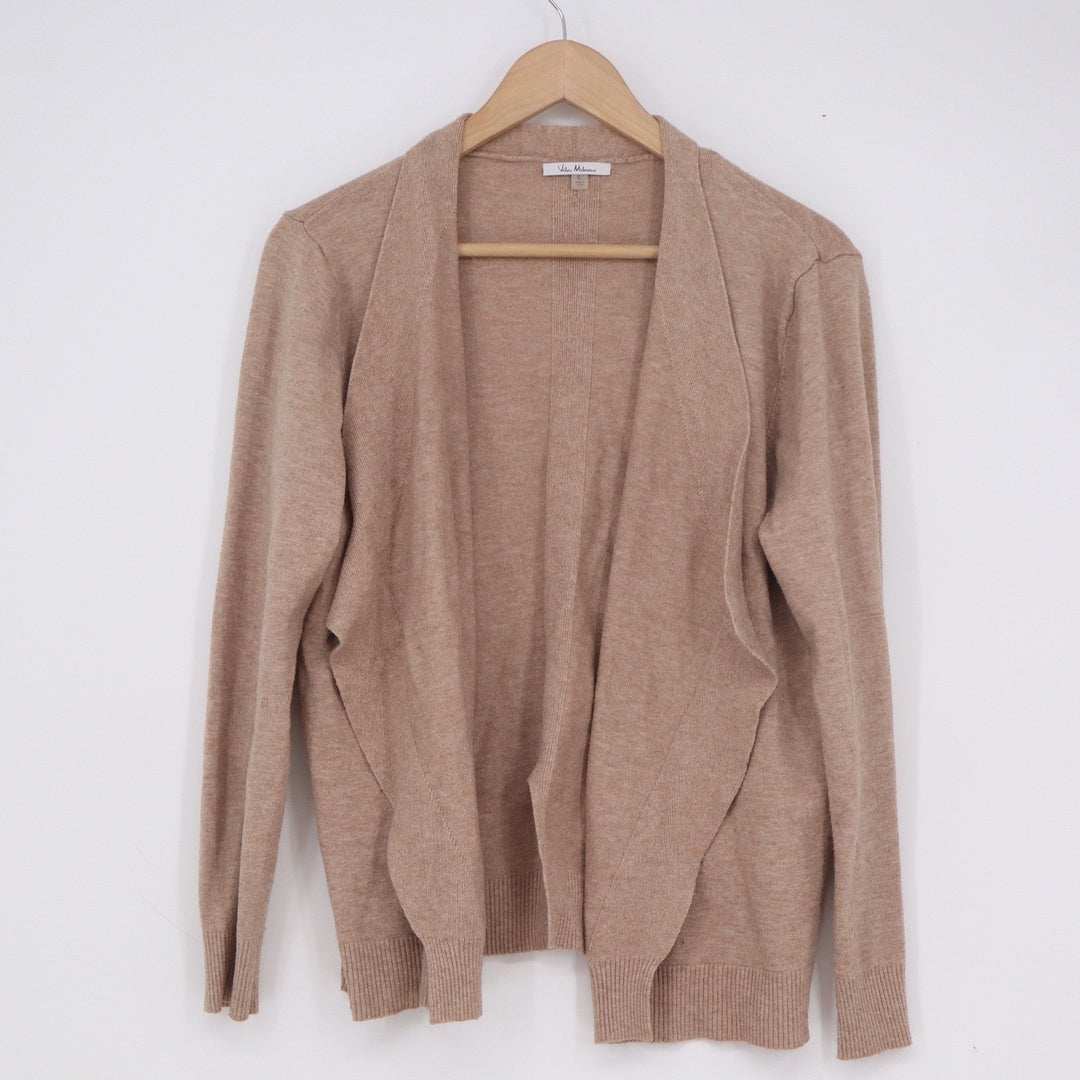 Vila Milano Womens Tan Open Front Button Back Cardigan Sweater Size L