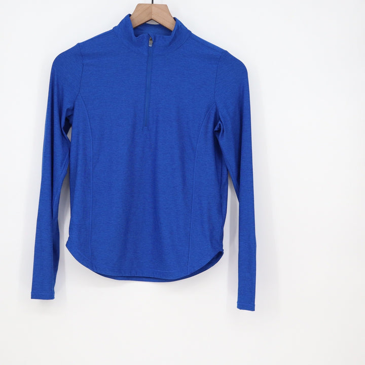 DSG Girls Movement 1/4 Zip Pullover Royal Blue Heather Size L 14 NWT