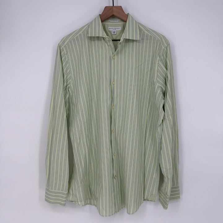 Banana Republic Dress Shirt Mens 16.5 Multicolor Striped Cotton Fitted Business