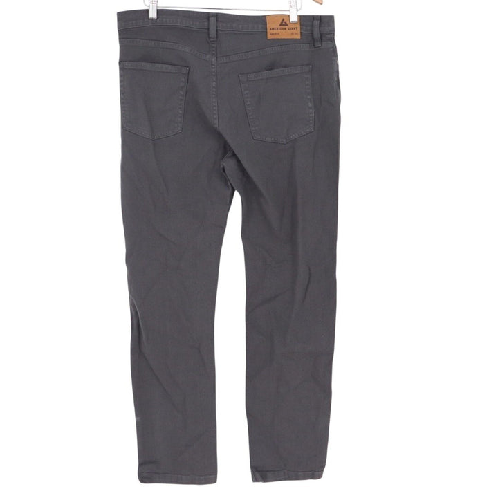 American Giant Roughneck Stretch Canvas Straight Pants Mens 36x32 Gray Workwear