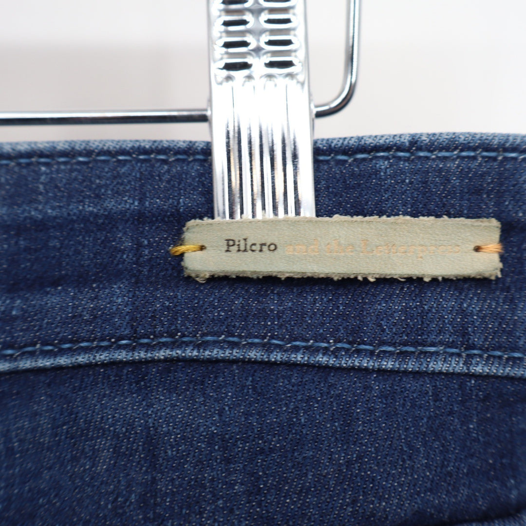 Pilcro and the Letterpress Womens Houndstooth Skinny Jeans Blue Size 27 No 27