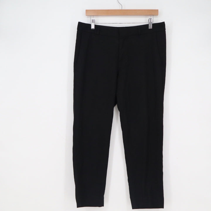 Banana Republic Hampton Fit Black Tapered Dress Pants Wool Blend Trousers