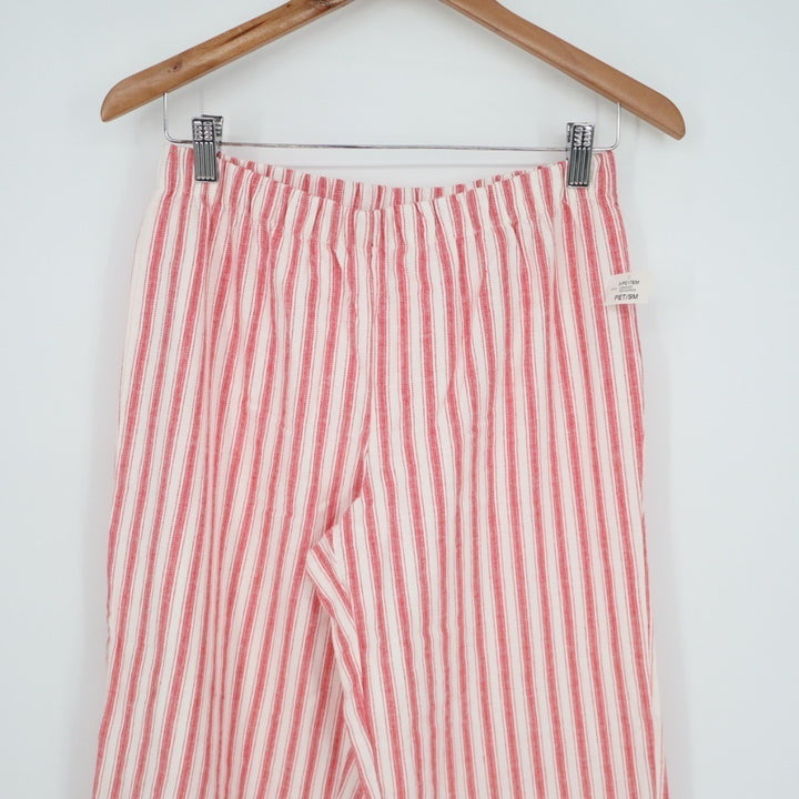 Charter Club Intimates Pajama Pants Womens Petite Small Red White Festive Stripe
