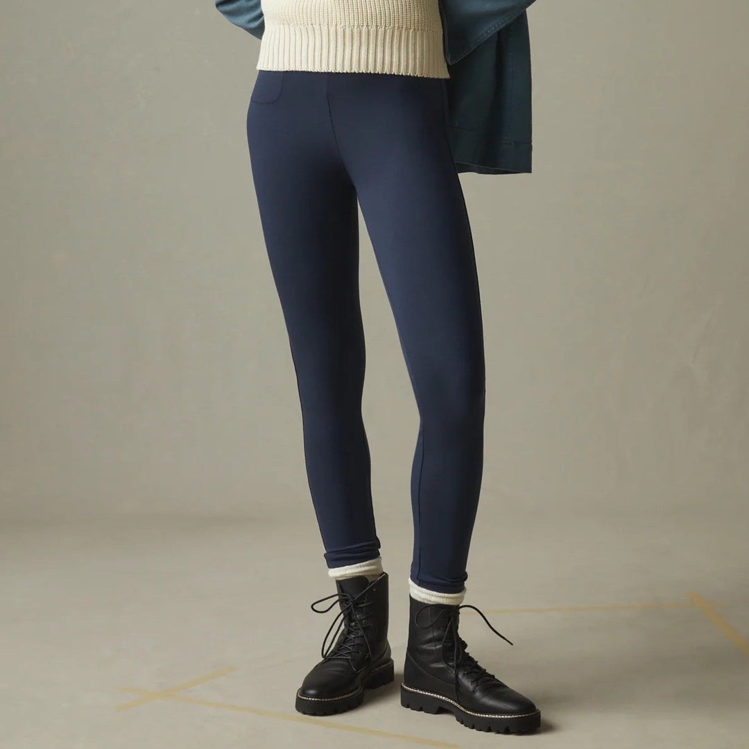 American Giant Ponte Slim Pant High Rise Heritage Navy Reg Size 4