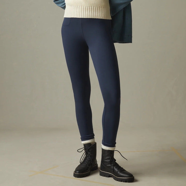 American Giant Ponte Slim Pant High Rise Heritage Navy Reg Size 4