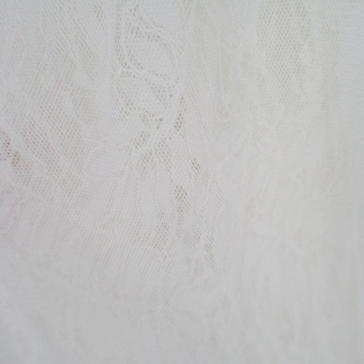 Lulus Blissful Forever Maxi Dress Womens S White Tulle Lace Strapless Pleated