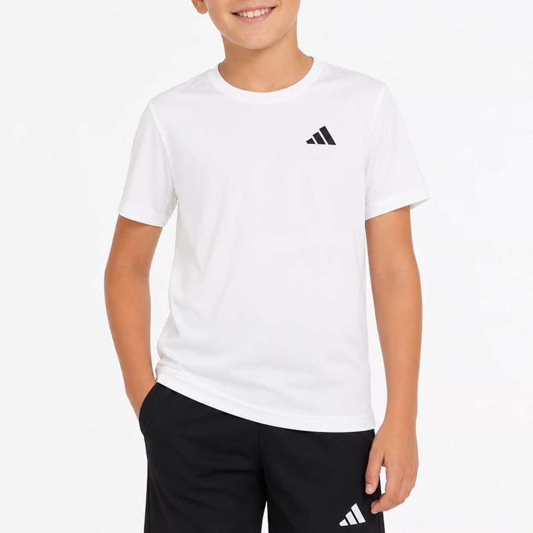 Adidas Boys White Heat Map Soccer Graphic Training Tee Shirt AA8116 Size M 10-12