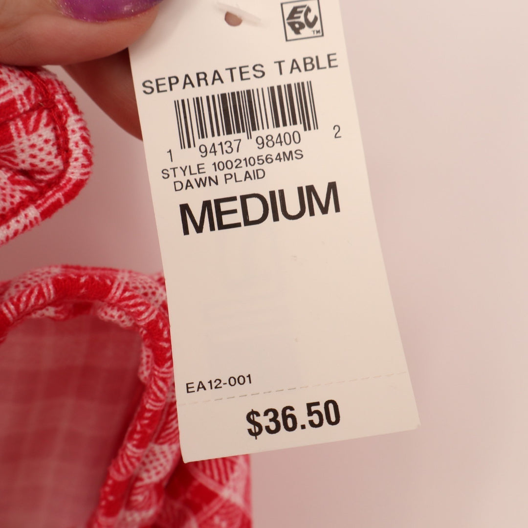 Charter Club Intimates Separates Table Pajama Pants Women M Red White Dawn Plaid