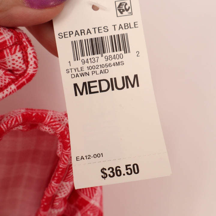 Charter Club Intimates Separates Table Pajama Pants Women M Red White Dawn Plaid
