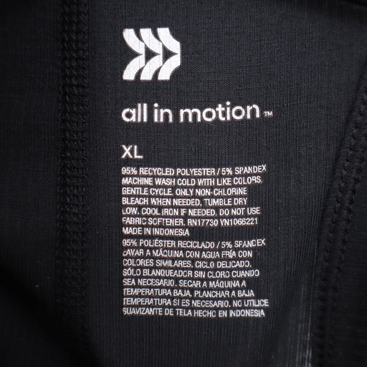 All In Motion Tank Top Womens XL Black Knit Stretch Round Neck Athletic Yoga