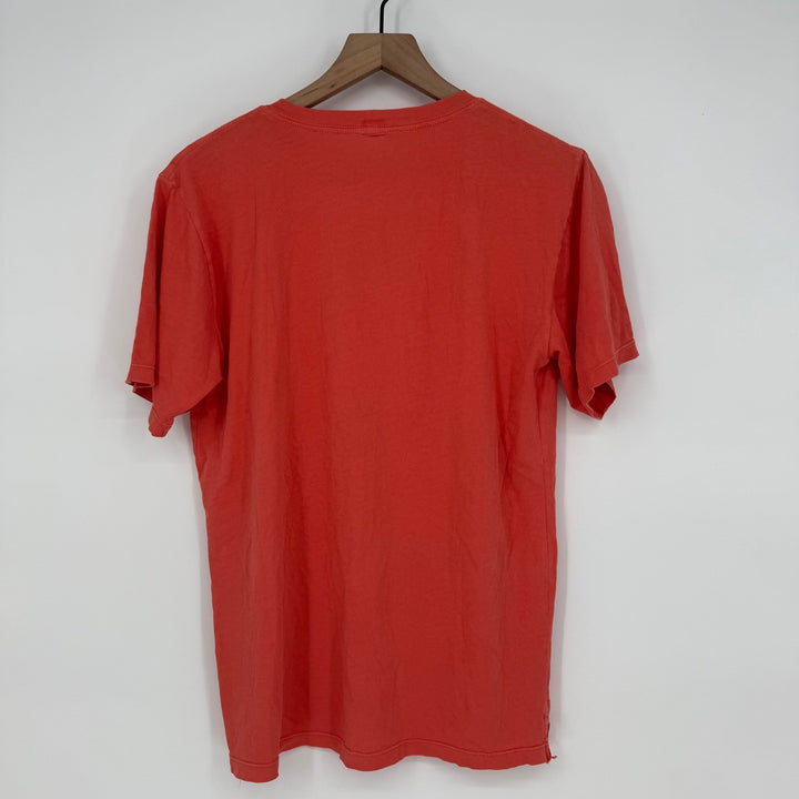 AG Adriano Goldschmied Mens T Shirt Orange Donkey Graphic Crew Neck Made in USA