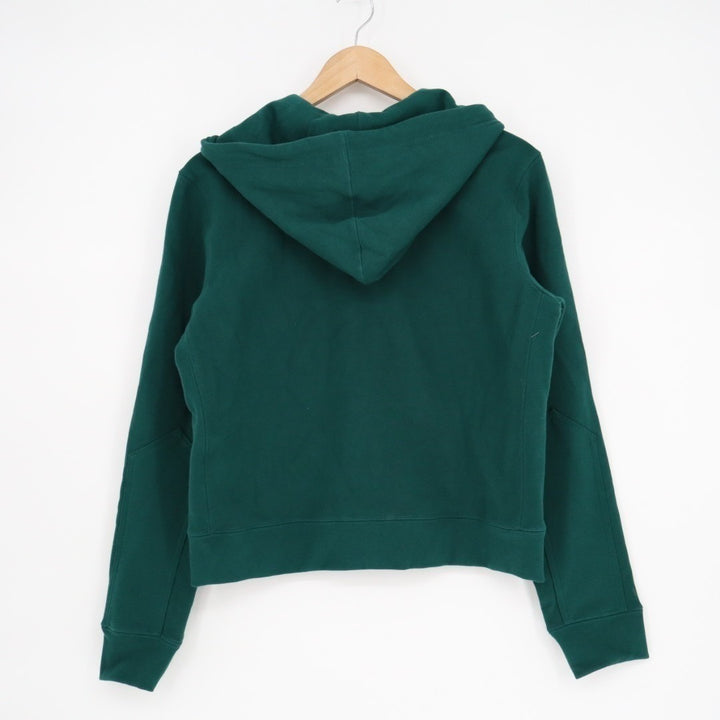 American Giant Hoodie Womens XS Green Logo Fleece Lined Kangaroo Pocket Full Zip
