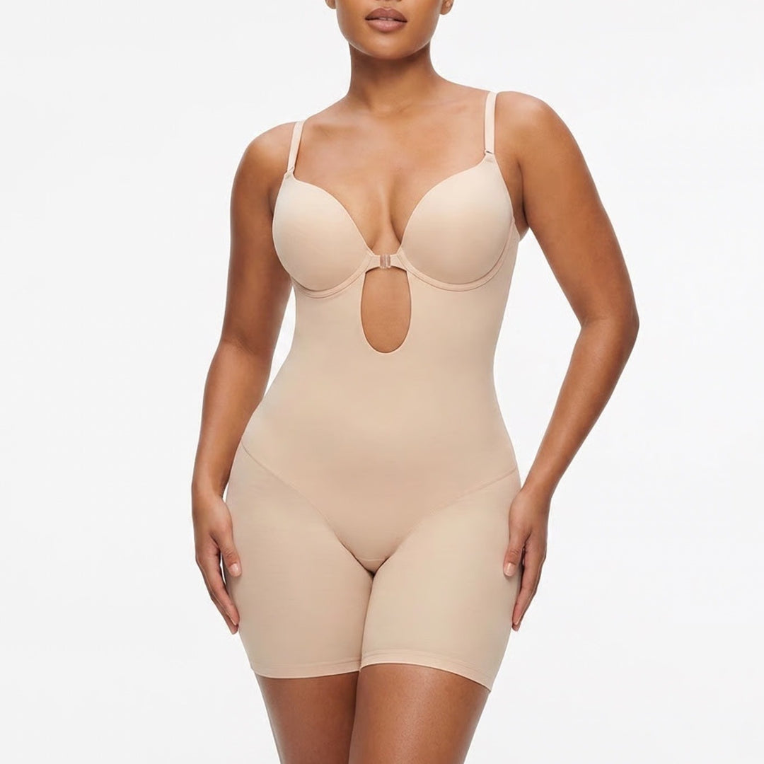 Decorus Women Backless Shaping Body Bodysuit Beige XL