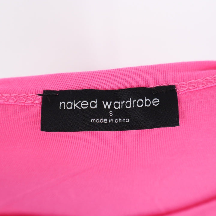 Naked Wardrobe Hot Pink Long Sleeve Bodycon Mini Dress Small