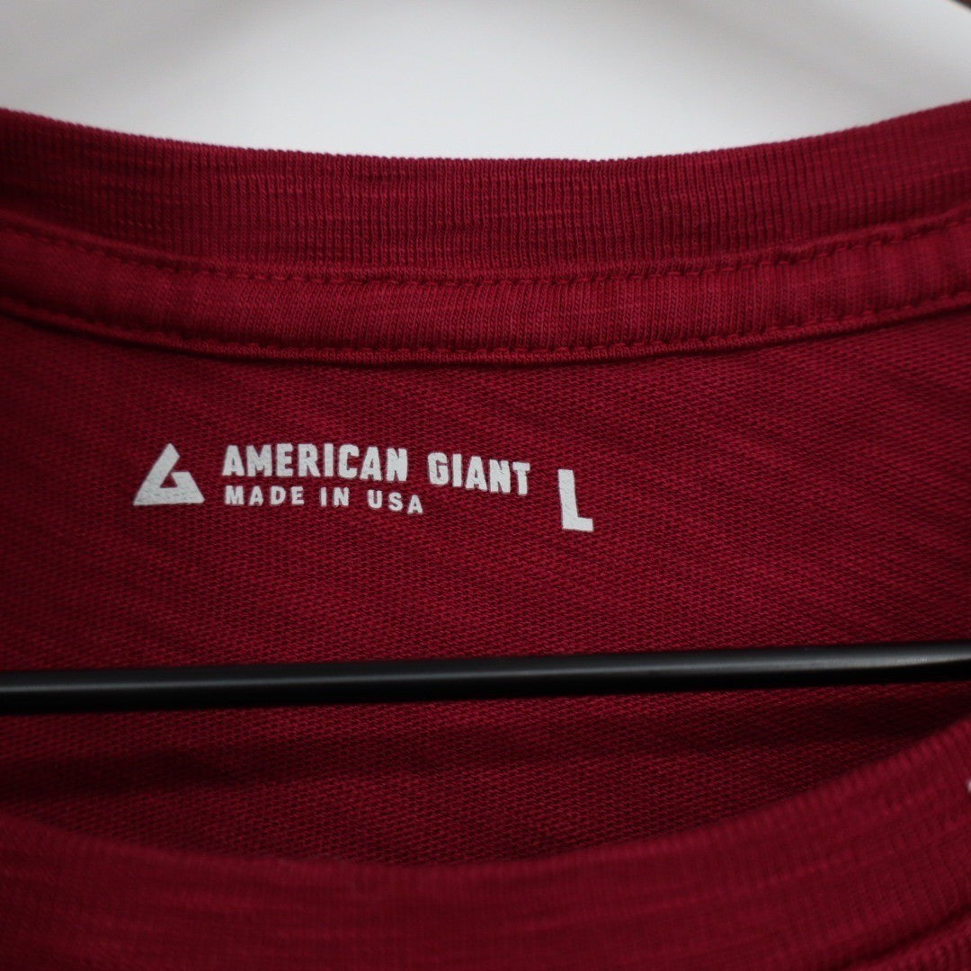 American Giant Women's Crew Neck Tee Size L Made in USA Short Sleeve
