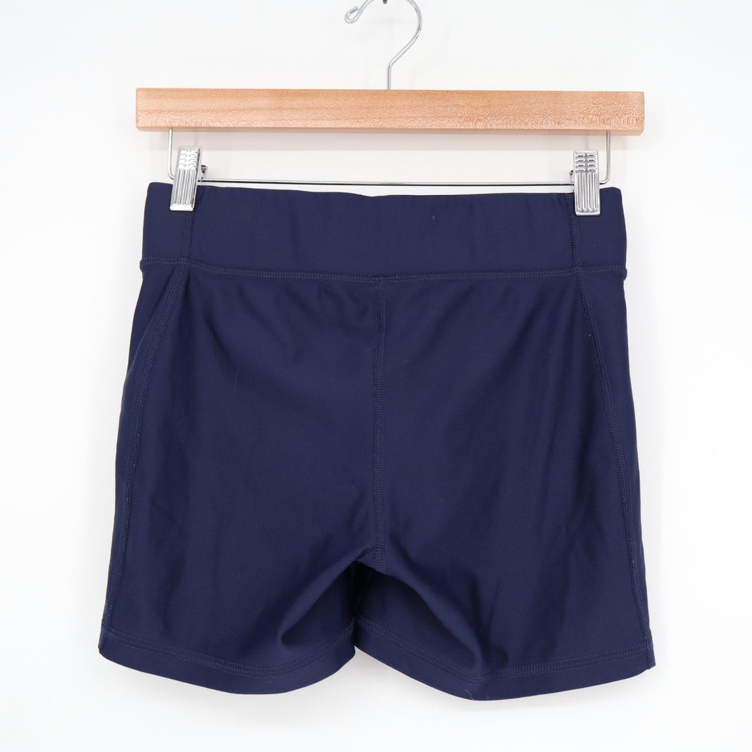 Under Armour Heatgear Athletic Shorts Womens Medium Navy Elastic Waist Low Rise