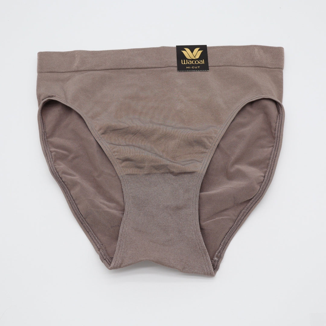 Wacoal B-Smooth Hi-Cut Brief Panties Brown Seamless Stretch Size M 834175