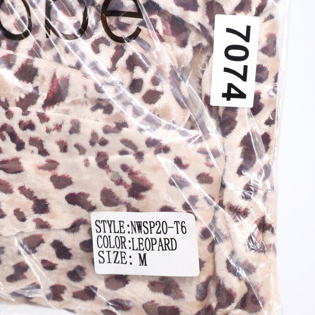 Naked Wardrobe The Statement Leopard Print Crop Top Brown Medium