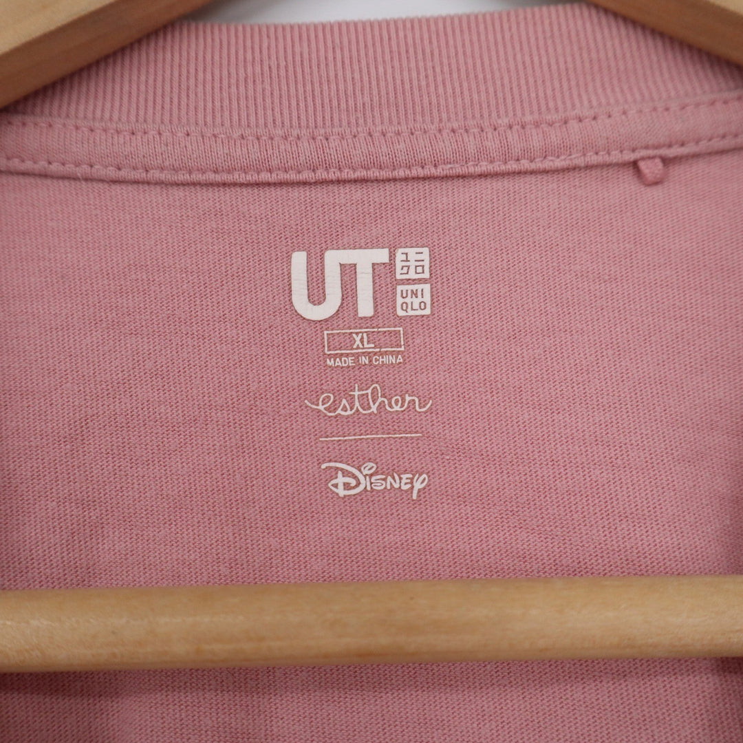 Uniqlo UT Disney Esther Kim Mickey Mouse Graphic T-Shirt Pink XL