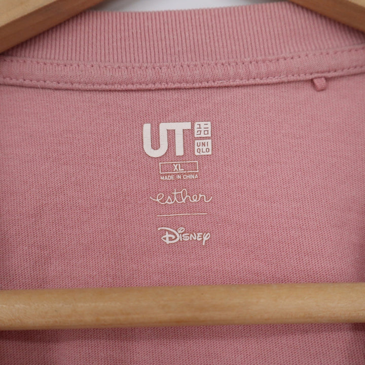 Uniqlo UT Disney Esther Kim Mickey Mouse Graphic T-Shirt Pink XL