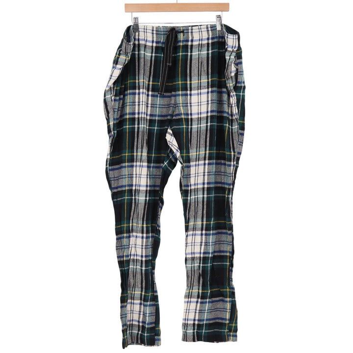 Old Navy Mens XXL Tall Plaid Pajama Pants Navy Green Cotton Flannel Loungewear