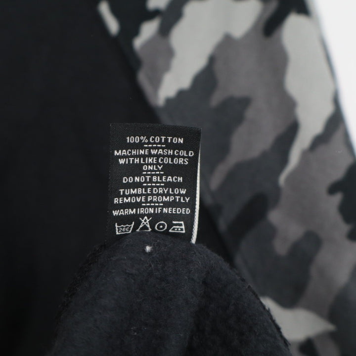 American Giant Classic Hoodie Mens XL Black Full Zip Cotton Camo Raglan Sleeve