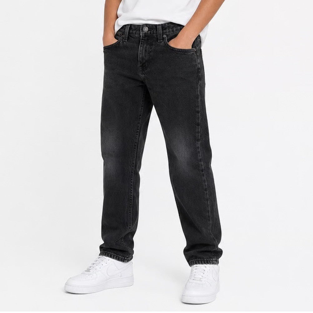 Arizona Jean Co Boys Black Skinny Jeans Size 8 Regular Faded Denim 100% Cotton