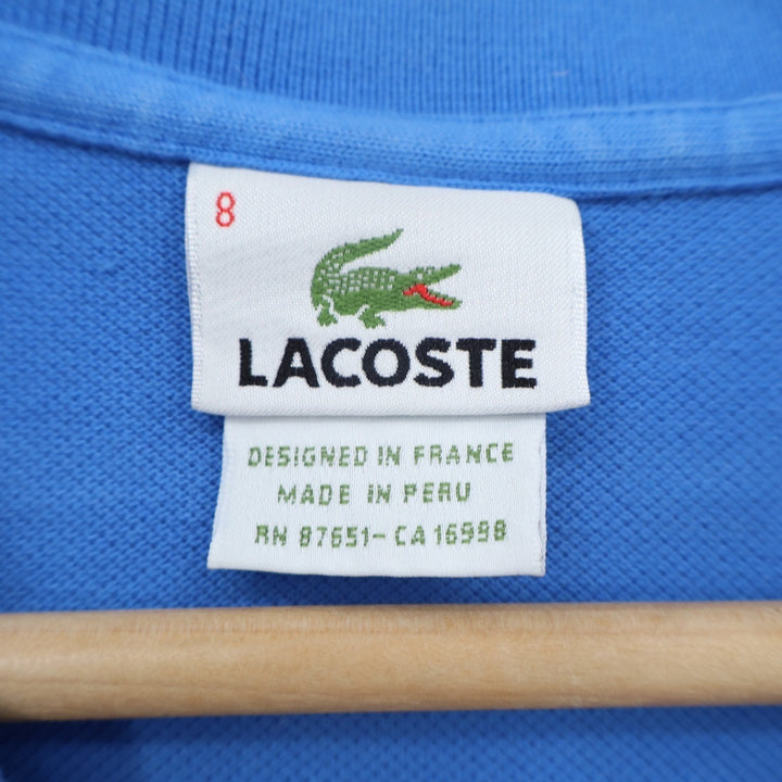 Lacoste Polo Shirt Mens 8  Blue Cotton Classic Fit Golf Performance Short Sleeve