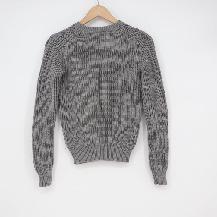 Gap Gray Sequin Cotton Chunky Knit Crewneck Sweater XS