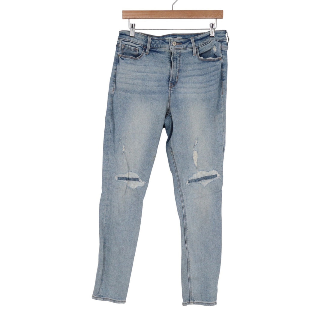 Old Navy Rockstar Super Skinny High Rise Distressed Light Wash Jeans Size 10