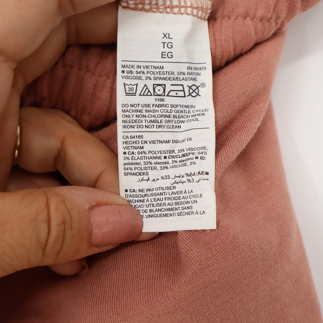 Old Navy Active Womens XL Mauve Pink Jersey Lounge Shorts High Rise Pockets