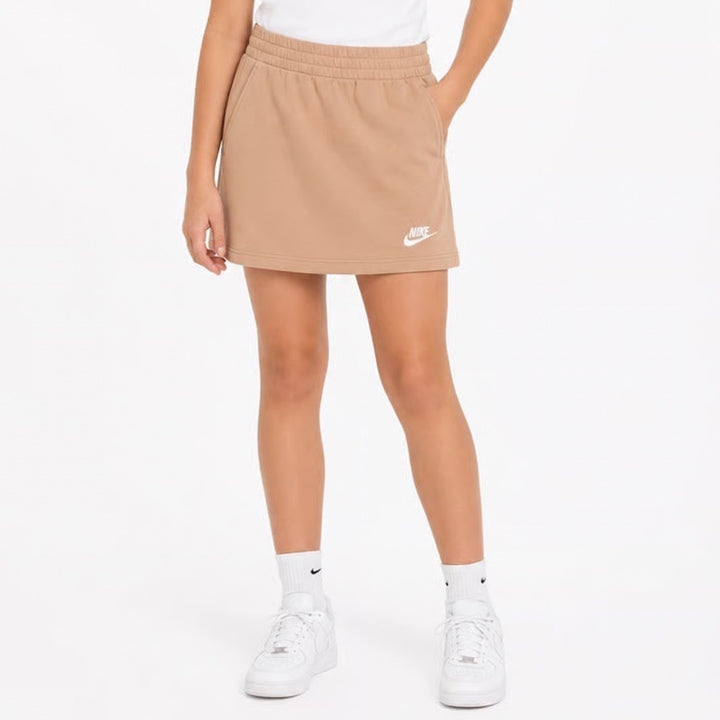 Nike Kids Girls Tan French Terry Sportswear Skirt Size Large NWT