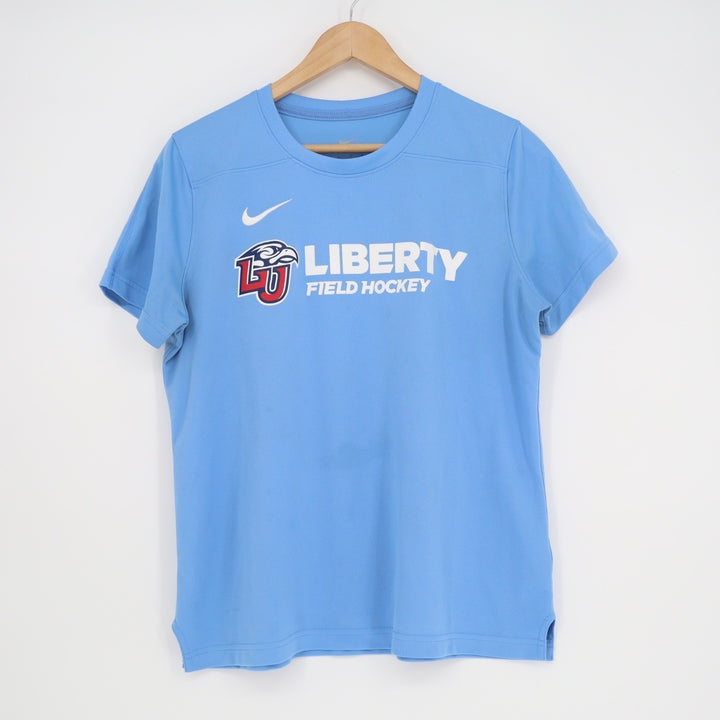 Liberty University Flames Field Hockey T-Shirt Mens Large Blue Nike Dri-Fit