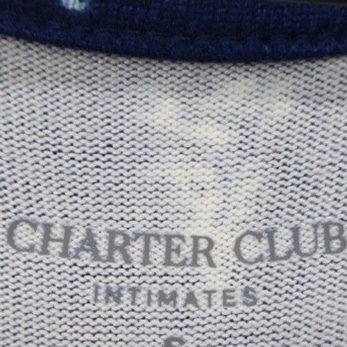 Charter Club Intimates Womens Sleep Shirt Forest Navy Blue Floral Large NEW