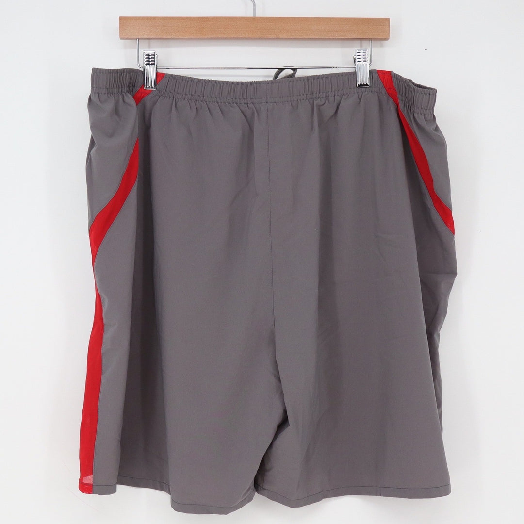 Fitness Gear Shorts Mens XXL Gray Red Athletic Mesh Lined Training Excellent