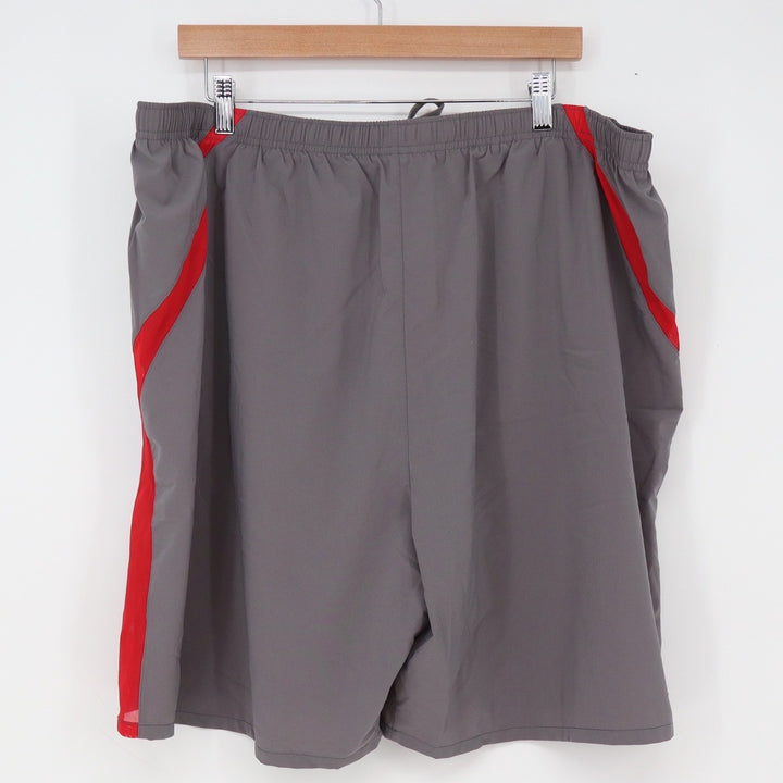 Fitness Gear Shorts Mens XXL Gray Red Athletic Mesh Lined Training Excellent