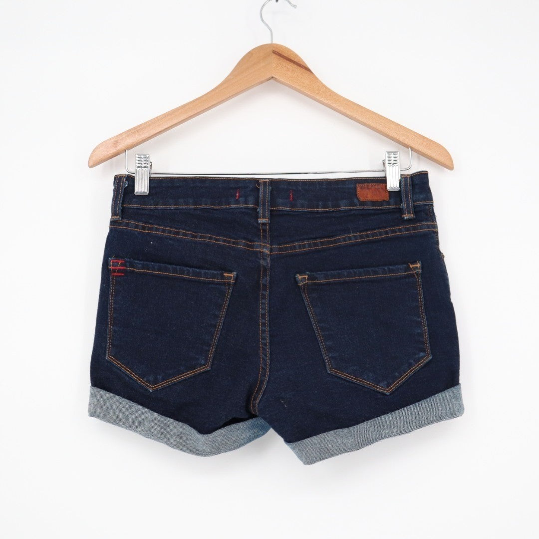 BDG Shortie Womens 27 Blue Denim Cotton Stretch Low Rise Roll Hem Outdoor Wear