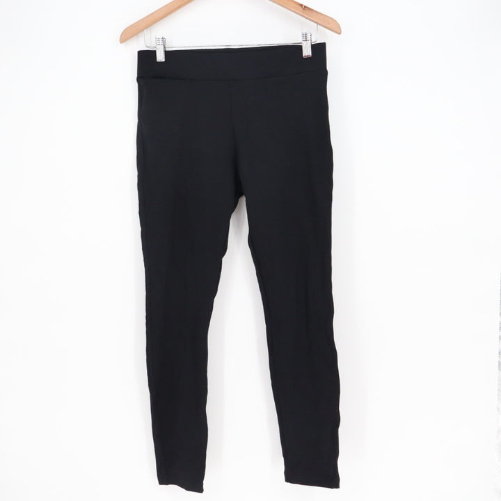 American Giant Ponte Slim Pants Womens 8 Super Black Stretch Casual Skinny Leg