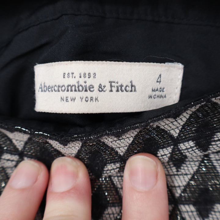 Abercrombie & Fitch Mini Skirt Womens 4 Gray Front Slit Side Zip High Waisted