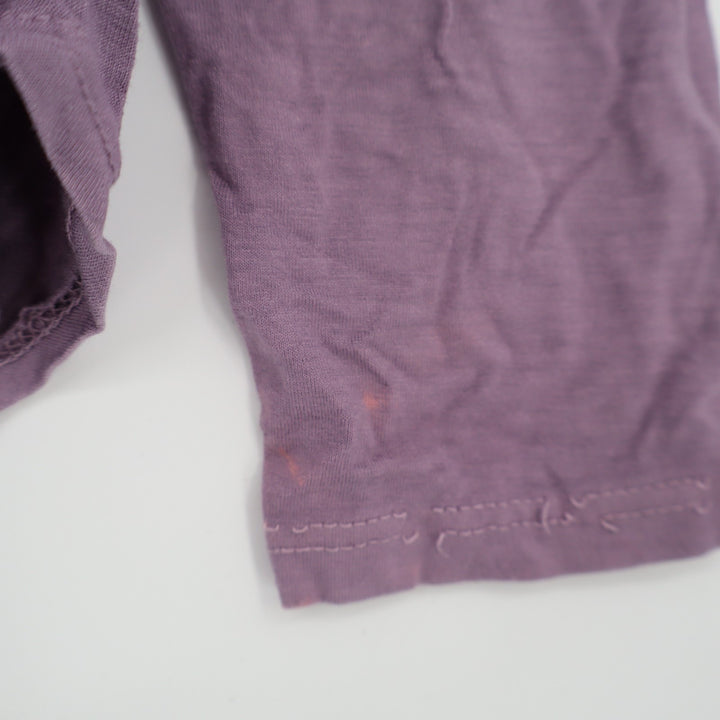 Three Dots T-Shirt Womens Small Purple Cotton Long Sleeve Round Neck Pullover